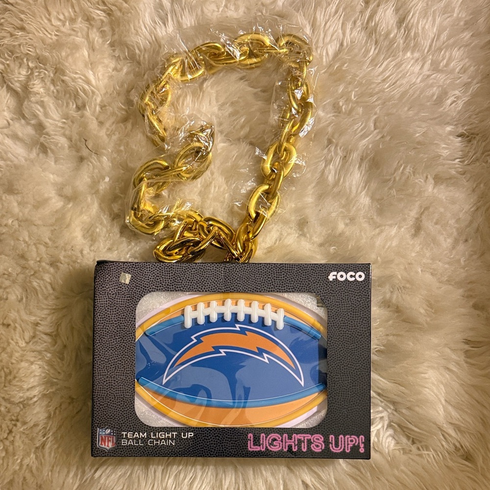 FOCO NFL Team Light Up Ball Chain, LA Chargers